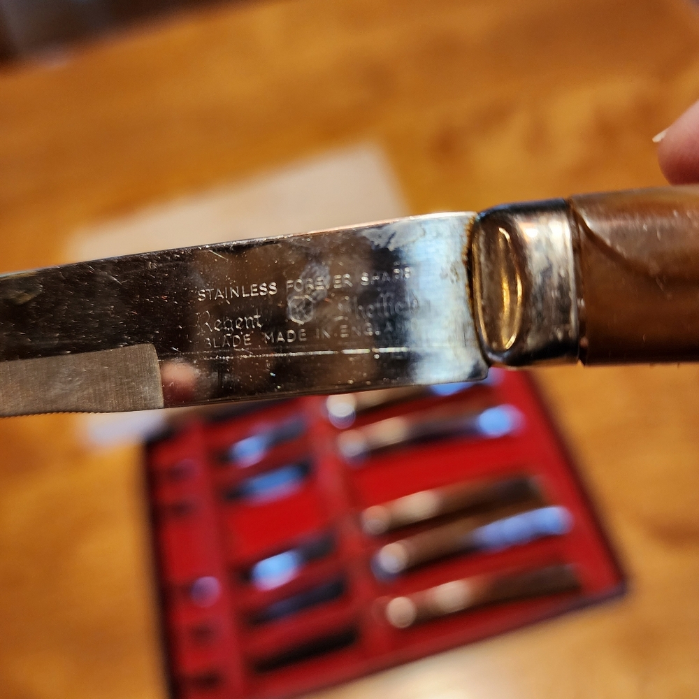 Regent Sheffield English Stainless Steak Knife Set, 6 Knives - Picture 5 of 6